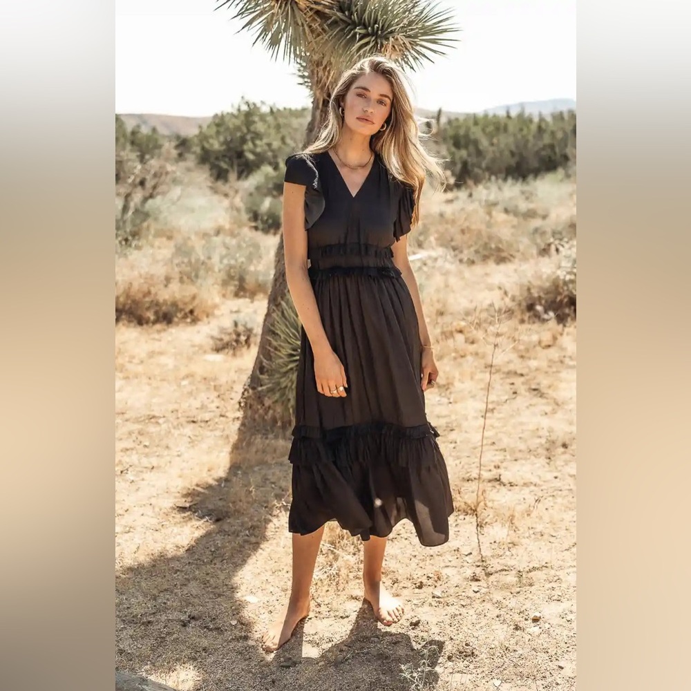 Bohme Willa Ruffle Midi Dress